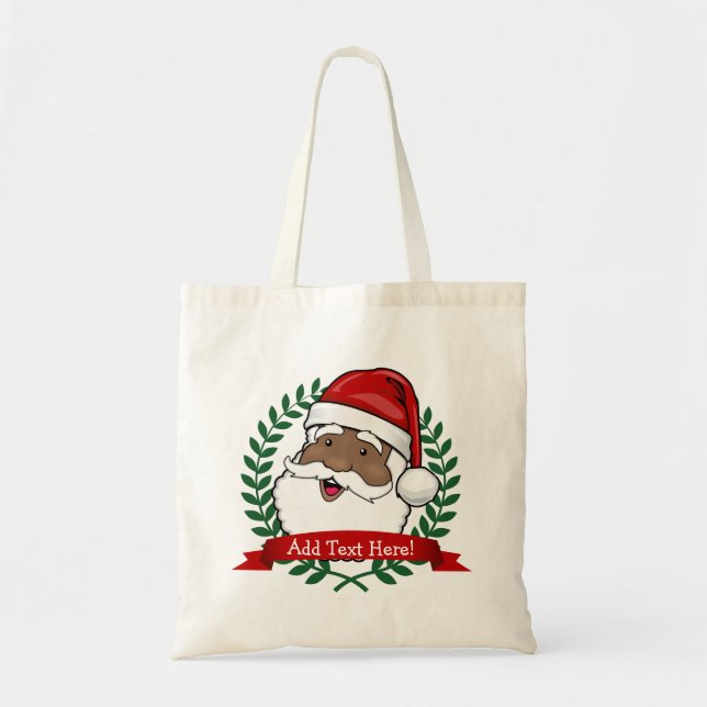 Jolly Ethnic Santa Custom Tragetasche (Vorne)