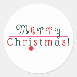 Jolly farbenfrohe Weihnachten, Hanging Ornament Runder Aufkleber