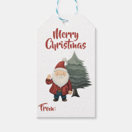 Jolly Father Christmas Gnome Weihnachtsgeschenk Ta Geschenkanhänger