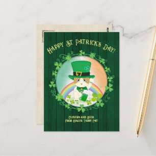 Jolly Ginger Tabby Irish Cheer Postkarte