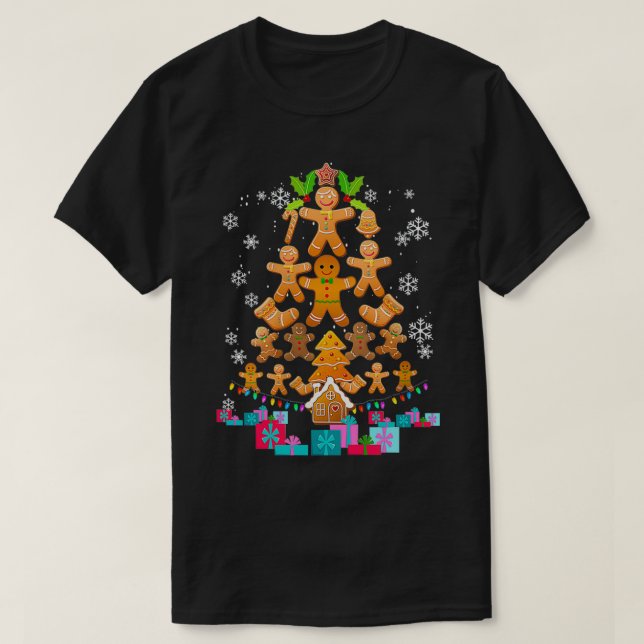 Jolly Gingerbread Christmas Tree Tee Gingerbread D (Design vorne)