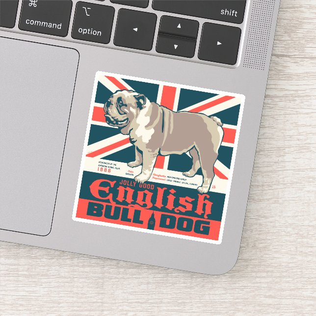 Jolly Good English Bulldog Aufkleber (Detail)