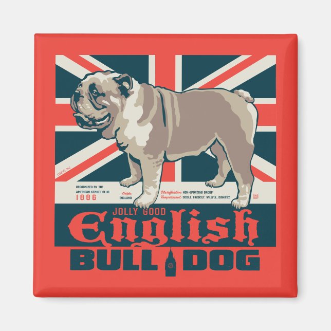 Jolly Good English Bulldog Magnet (Vorne)