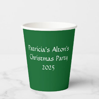 Jolly Green & White Christmas Party: Pappbecher