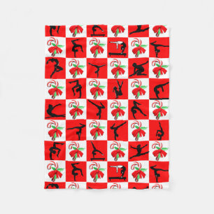 JOLLY GYMNASTICS CHRISTMAS DESIGN FLEECEDECKE