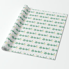 Jolly Ho Ho Ho Festivals Geist Weiß nahtlos Geschenkpapier