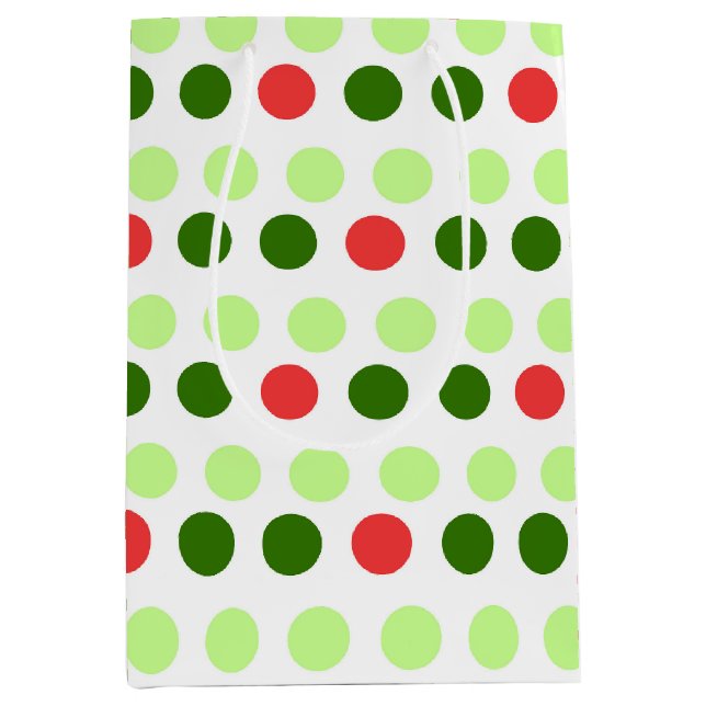 Jolly Holiday Polka Dot Mittlere Geschenktüte (Vorderseite)