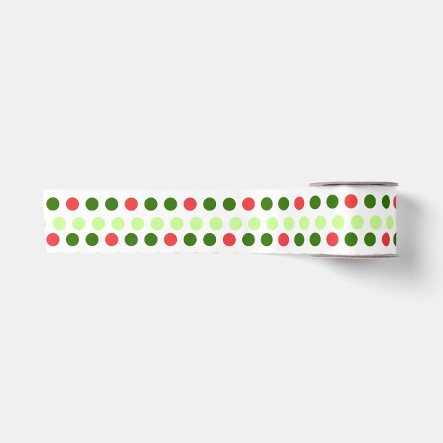Jolly Holiday Polka Dot Satinband (Vorderseite)