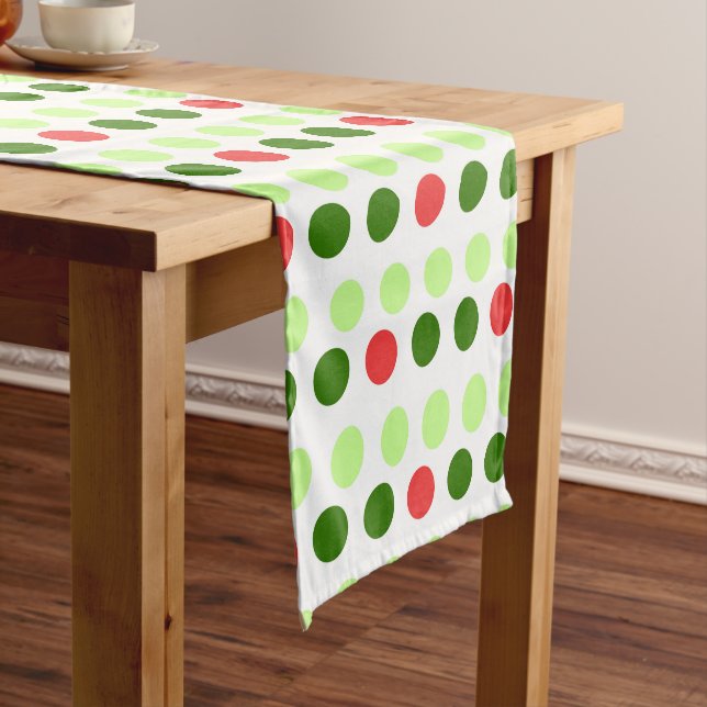 Jolly Holiday Polka Dots Kurzer Tischläufer (Beispiel)