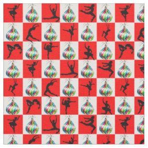 JOLLY HOLLY BALLERINA CHRISTMAS DESIGN STOFF