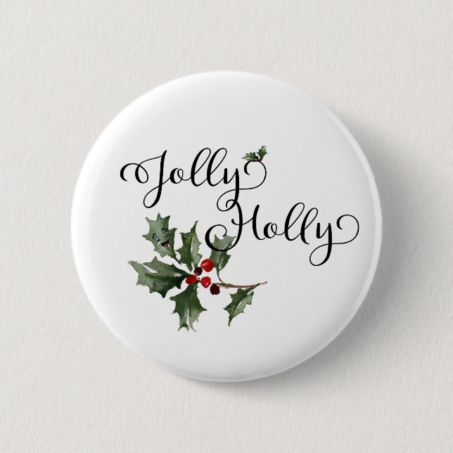 Jolly Holly Button (Vorderseite)