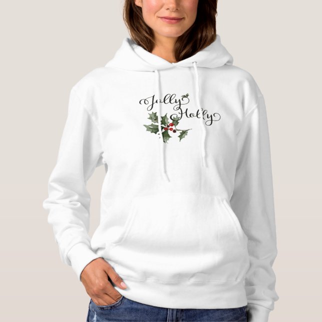 Jolly Holly Christmas Hoodie (Vorderseite)
