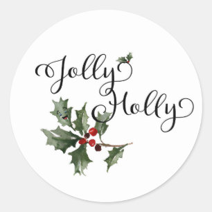 Jolly Holly Runder Aufkleber
