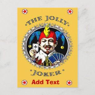 Jolly Jester Card, Text hinzufügen Feiertagspostkarte