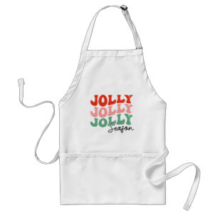 Jolly Jolly Jolly Season Retro Holiday Typografie Schürze