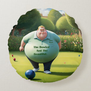 Jolly Lawn Bowler Man, Rundes Kissen