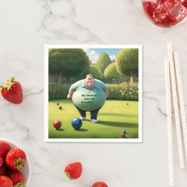 Jolly Lawn Bowler Man, Serviette (Beispiel)