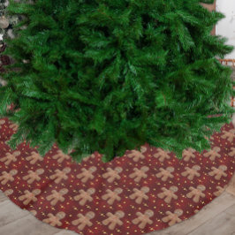 Jolly Little Gingerbread Men Christmas Polyester Weihnachtsbaumdecke