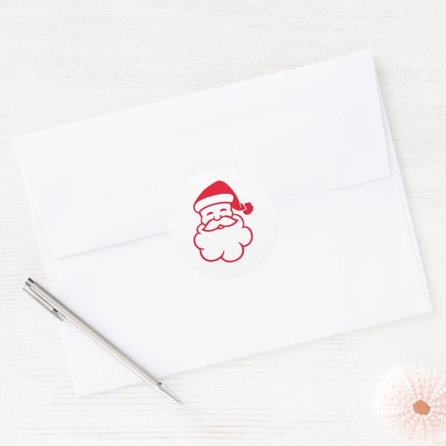 Jolly Merry Santa Claus Weihnachtssticker Runder Aufkleber (Umschlag)