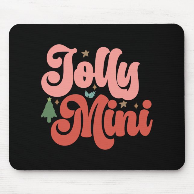 Jolly Mini Retro Groovy Christmas Holidays Toddler Mousepad (Vorne)