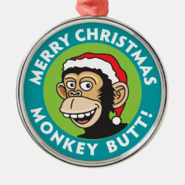 Jolly Monkey Hintern Ornament Aus Metall