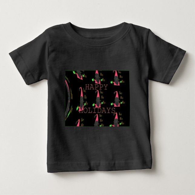 Jolly Mouse Santa: Eine lustige Urlaubserscheinung Baby T-shirt (Vorderseite)