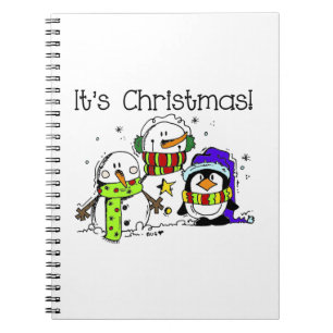 Jolly Niedlich Snowmen und Pinguine Weihnachten Notizblock