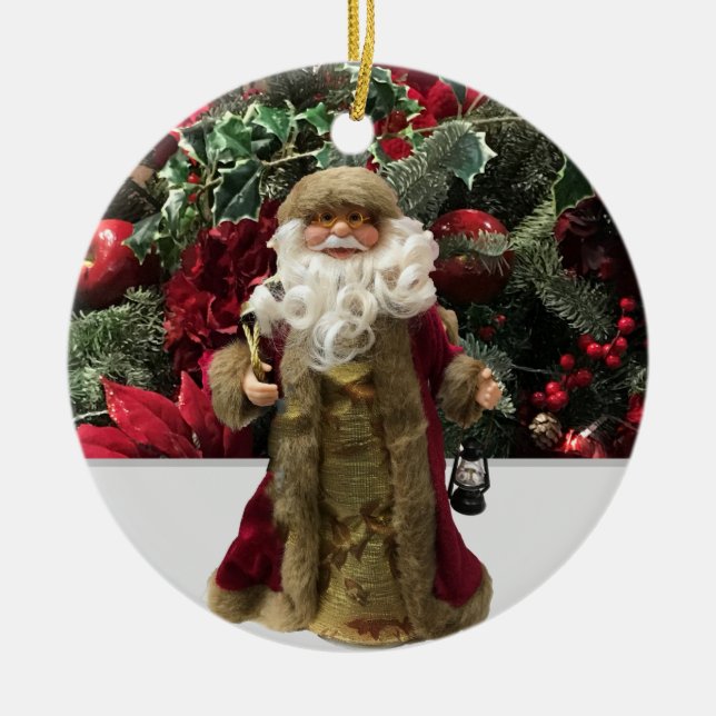 Jolly old fashioned Santa Keramik Ornament (Vorne)