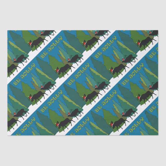 Jolly Old Moose and Elk Seidenpapier (Vorderseite)