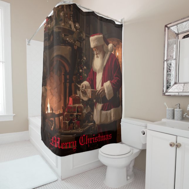 Jolly Old Saint Nick Duschvorhang (Beispiel)