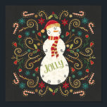 Jolly Otomi Holiday Snowman Poster<br><div class="desc">Feiern Sie den Urlaub mit diesem niedlichen Aquarelldesign von Wildaple. Künstler: Veronique Charron.</div>