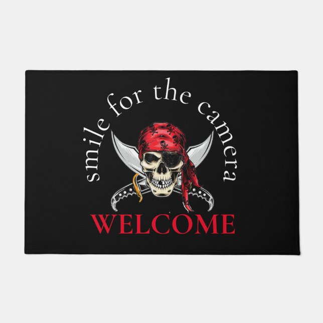 Jolly Rodger Zuhause Living Doormat Fußmatte (Vorderseite)