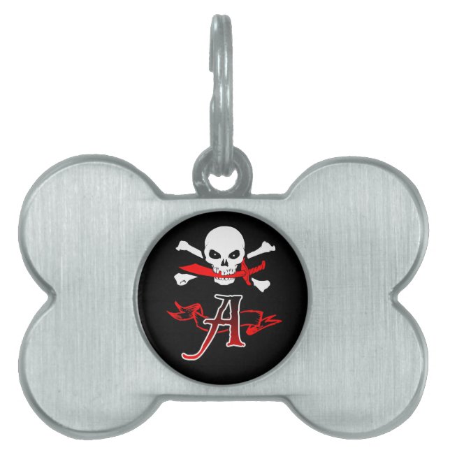Jolly Roger Ein Monogramm Anfangsbuchstabe Tiermarke (Vorderseite)