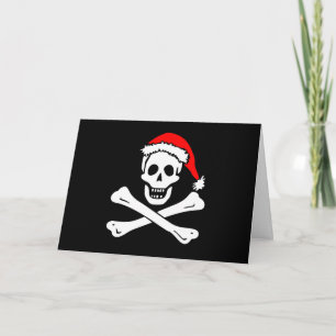 Jolly Roger Holiday Greeting Card Feiertagskarte