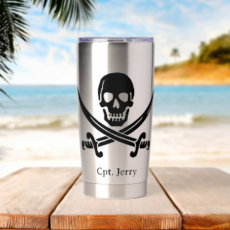 Jolly Roger Pirate Custom Thermobecher