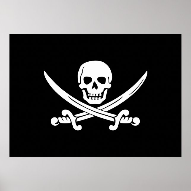 Jolly Roger Pirate Flag Poster (Vorne)