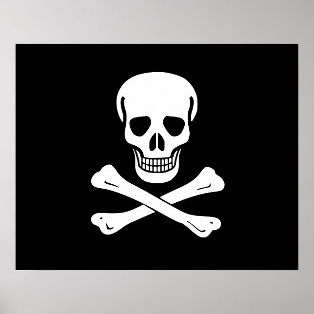Jolly Roger Pirate Flag Poster (Vorne)