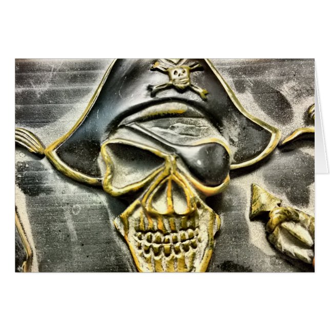 Jolly Roger Pirate Treasure Chest (Vorderseite (Horizontal))