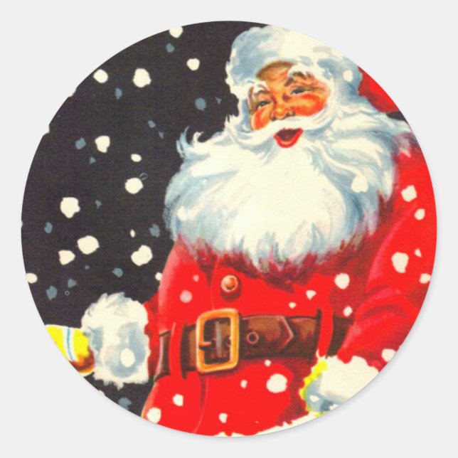 Jolly Saint Nick | Stickers ronds (Devant)
