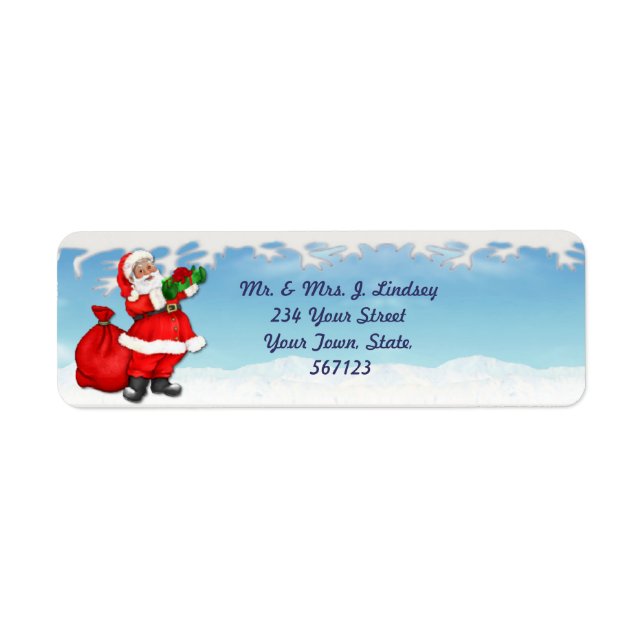 Jolly Santa Address Label (Vorne)