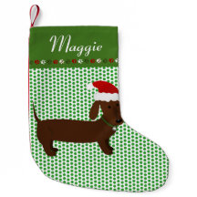 Jolly Santa Brown Dackel Personalisiert
