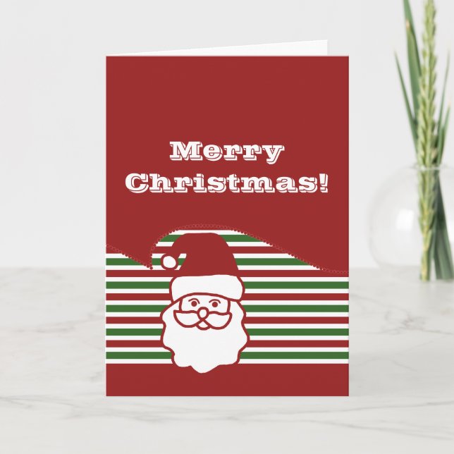 Jolly Santa Christmas Grußkarte Feiertagskarte (Vorderseite)