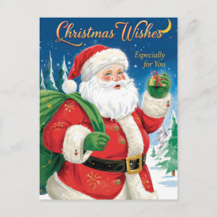 Jolly Santa Christmas wünscht sich speziell für Si Feiertagspostkarte
