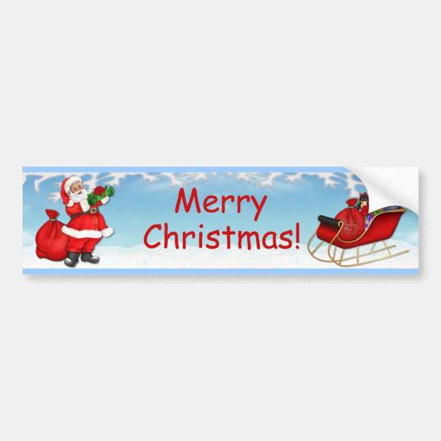Jolly Santa Claus Autoaufkleber (Vorne)