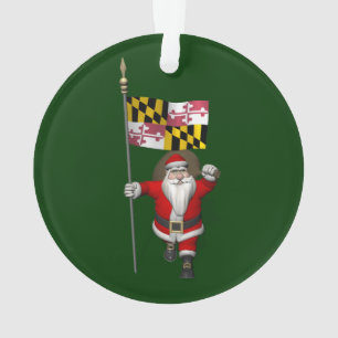 Jolly Santa Claus Besuchen Maryland Ornament