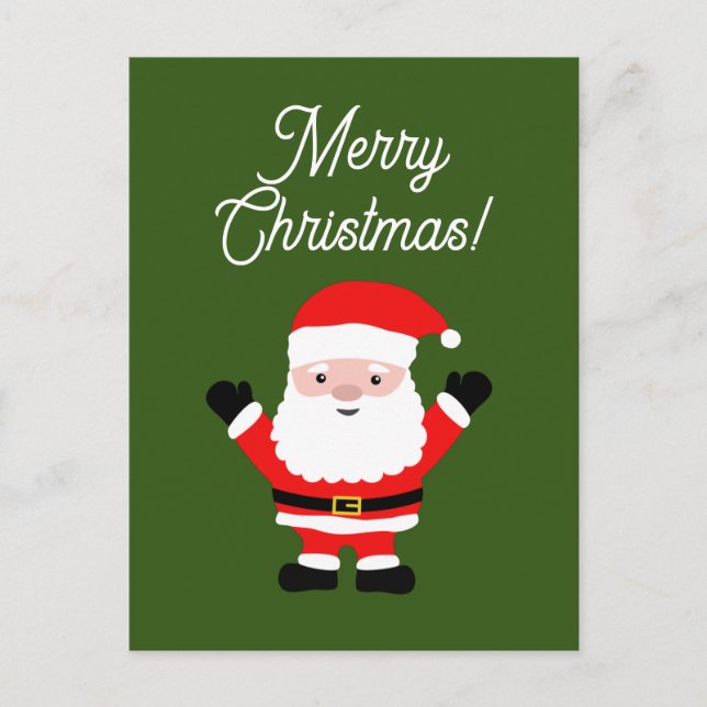 Jolly Santa Claus Cartoon Weihnachtspostkarten Feiertagspostkarte (Vorderseite)
