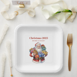 Jolly Santa Claus Classic Christmas Pappteller