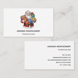Jolly Santa Claus Classic Christmas Visitenkarte