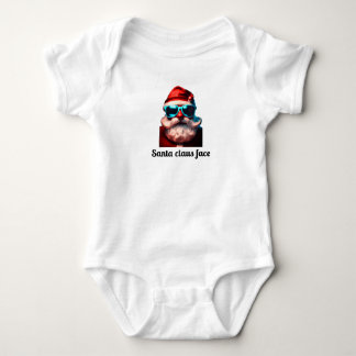 Jolly Santa Claus Face Design T-Shirt - Festivals  Baby Strampler