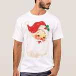 Jolly Santa Claus Hat Christmas Vintag T-Shirt<br><div class="desc">Jolly Santa Claus,  altes St. Nick. Roter Hut mit Heiliger.  Ideal für das Weihnachtsfest im Party.</div>